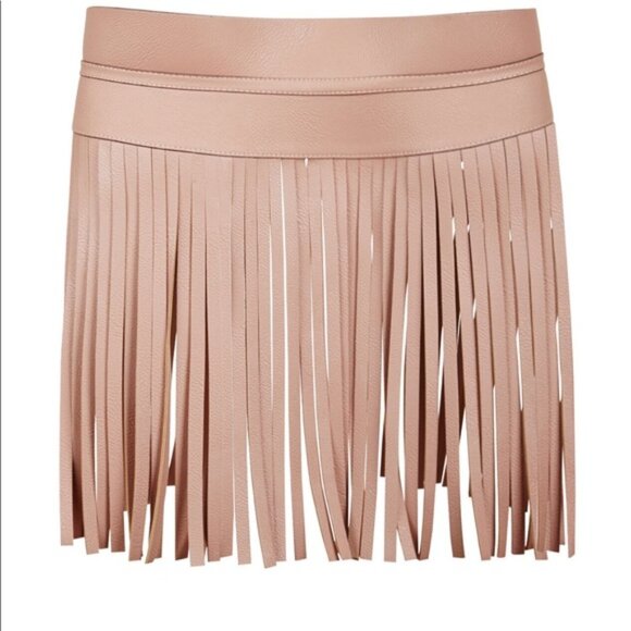 BCBGMax Azria Fringe Contour Waist Belt - Blush Nude Pink Size M - Picture 2 of 13